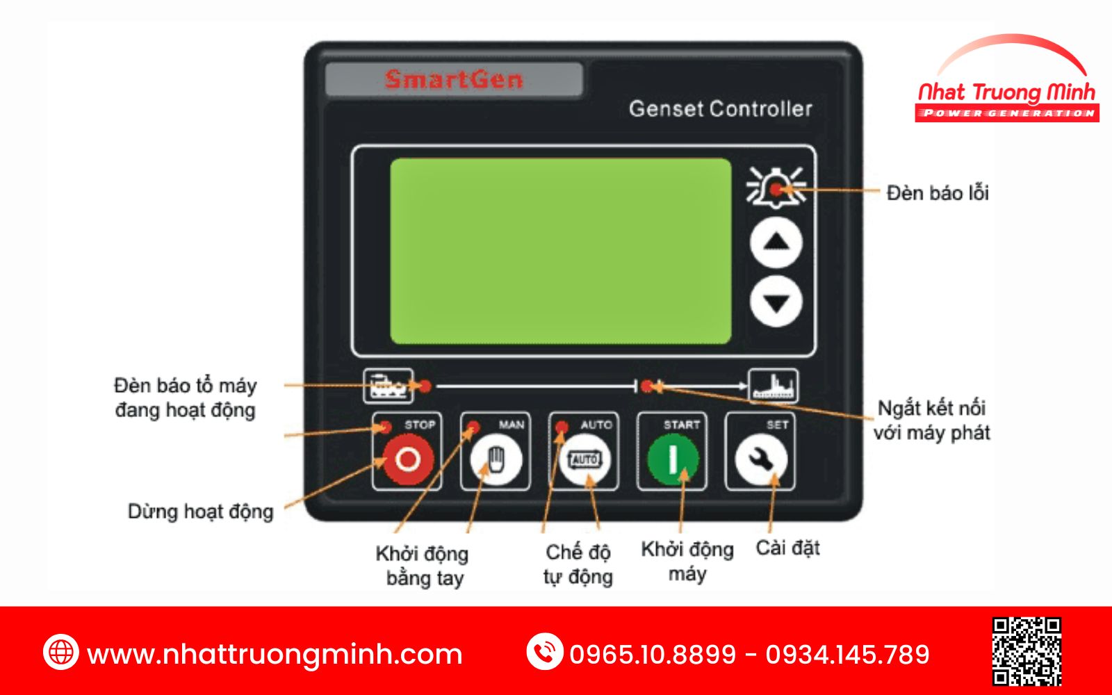 Hướng dẫn sử dụng bảng điều khiển Smartgen HGM410
