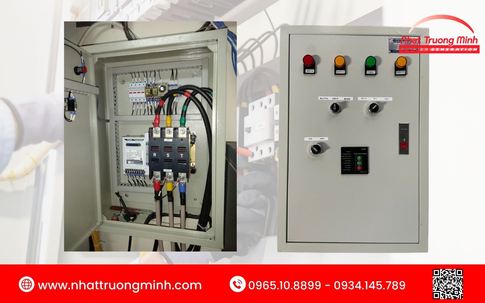 Đặc điểm nổi bật của tủ ATS 50A là chuyển nguồn 3P 4P nhanh