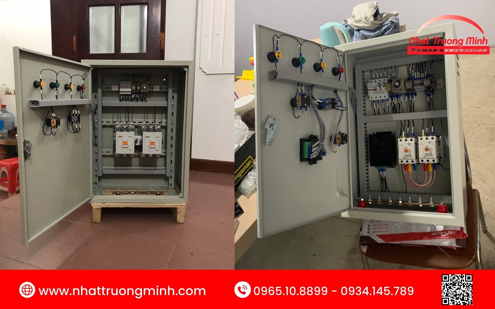 Bộ tủ điện ATS 800A tự động chuyển nguồn 3P 4P tự động chuyển sang nguồn dự phòng khi lưới mất và trả về khi điện ổn định