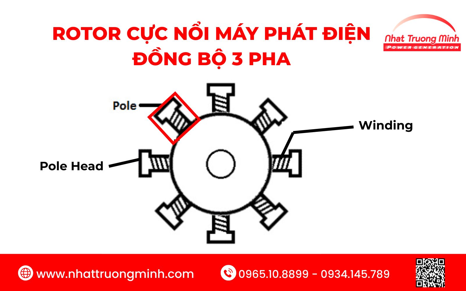 Rotor máy phát điện đồng bộ 3 pha