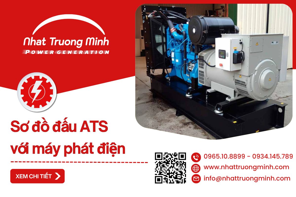 3 dạng sơ đồ đấu ATS với máy phát điện