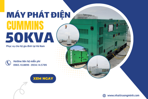 Dự án lắp đặt máy phát điện Cummins 50kVA tại Hà Nam