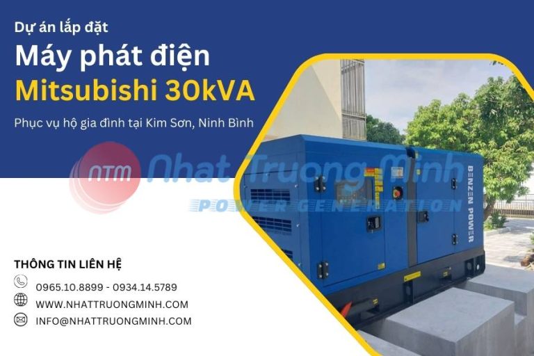 Dự án lắp đặt máy phát điện Mitsubishi 30kVA phục vụ cho hộ gia đình tại Kim Sơn, Ninh Bình