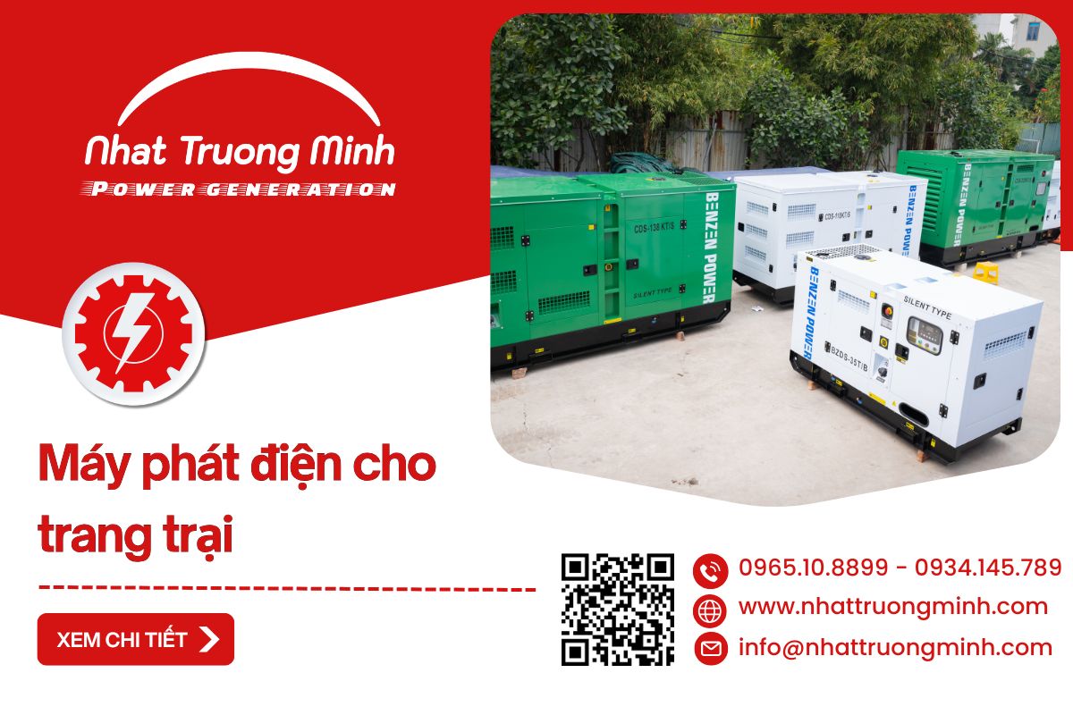 Máy phát điện dùng cho trang trại nên chọn loại nào?