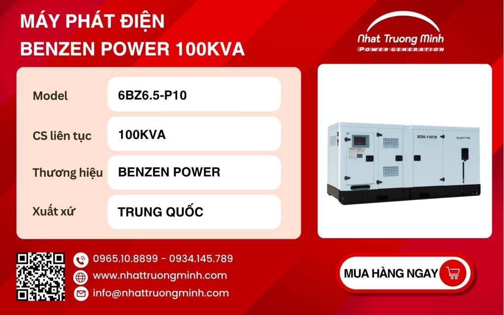 Máy phát điện Benzen Power 100kVA