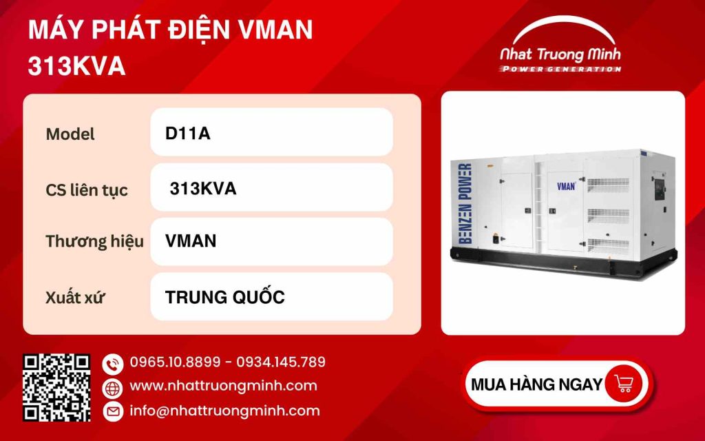 Máy phát điện VMAN 313kVA