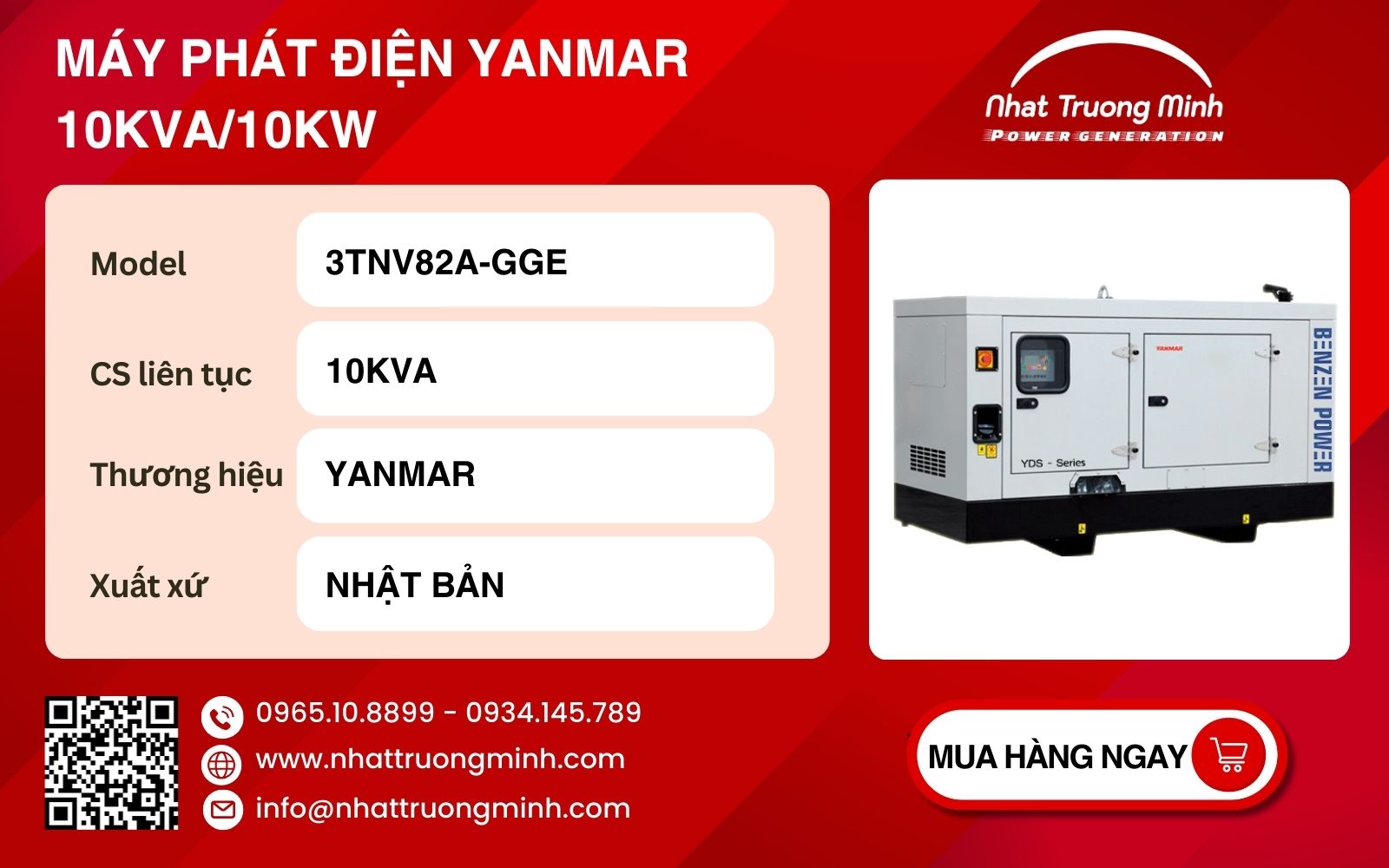Máy phát điện 10kW Yanmar