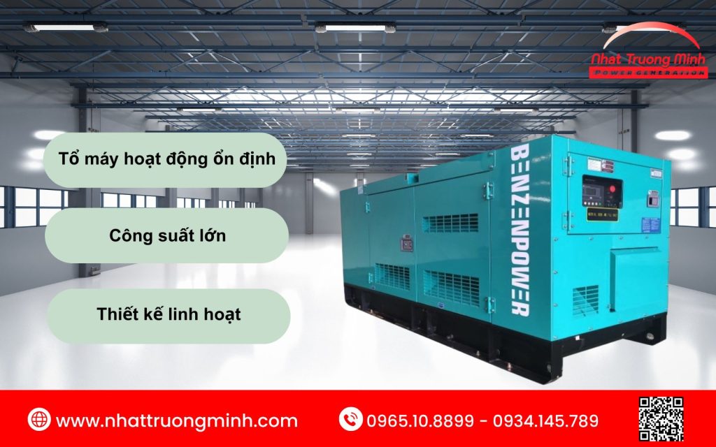 Ưu điểm của máy phát điện chạy dầu 3 pha gia đình