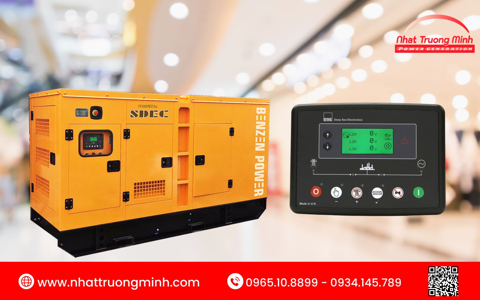 Bộ điều khiển thông minh Deepsea kết nối máy phát điện SDEC