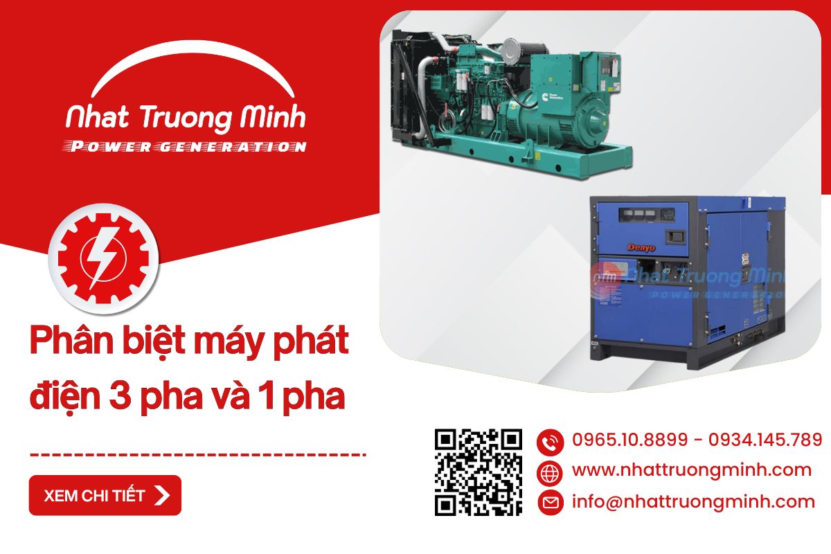 Máy phát điện 3 pha và 1 pha