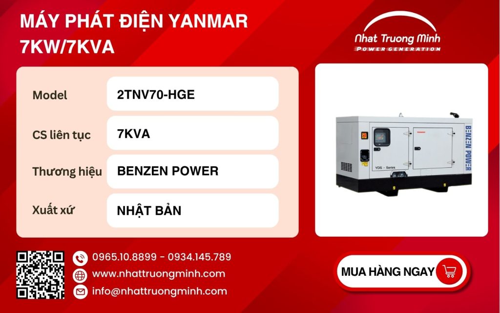 Máy phát điện 3 pha Yanmar 7kVA