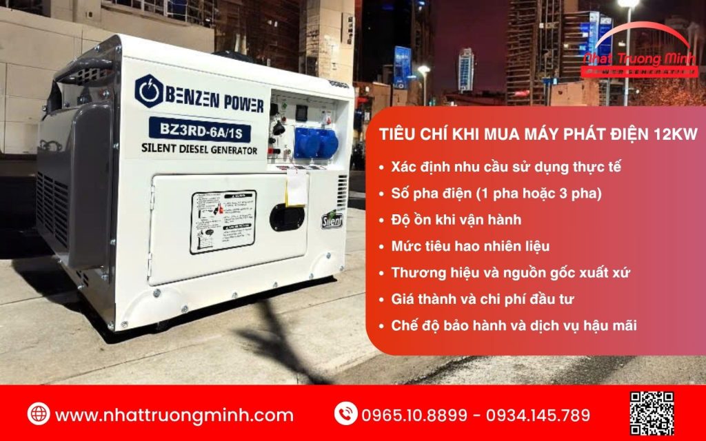 Lưu ý khi mua máy phát điện chạy dầu 12kW