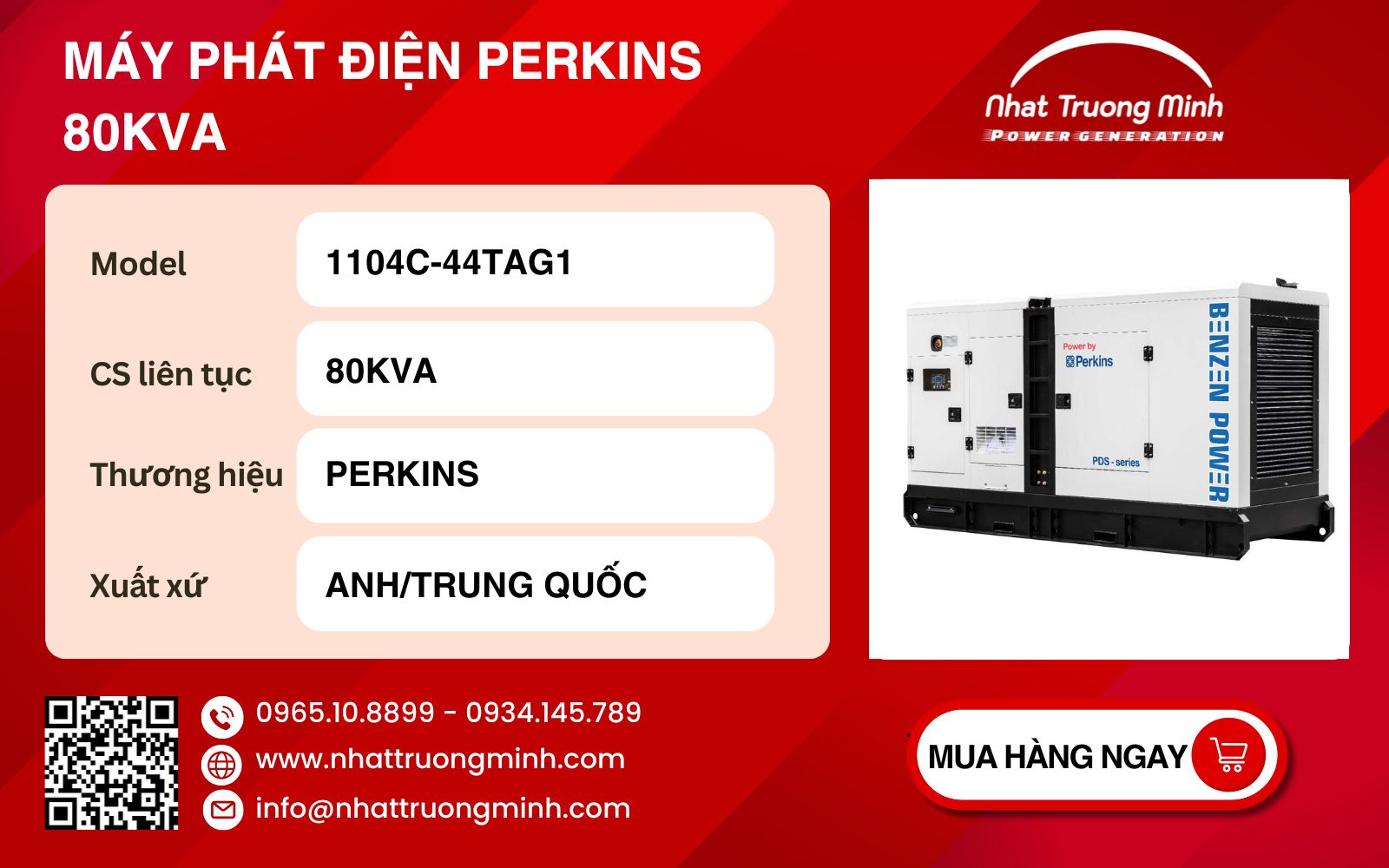 Giới thiệu về máy phát điện Perkins 80kVA