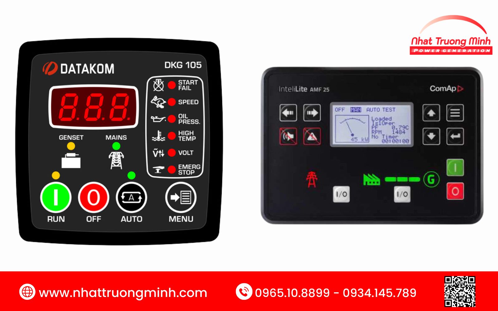 Các thông số trên bộ điều khiển máy phát điện có vai trò quan trọng trong việc giám sát và thông báo sự cố