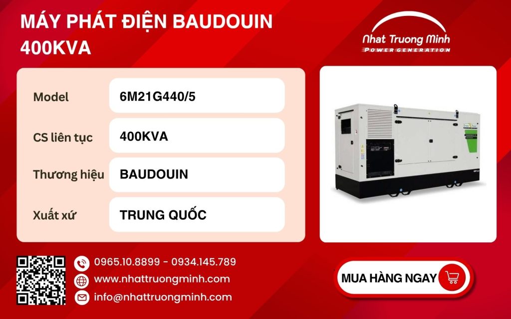 Máy phát điện Baudouin 400kVA GP440/B