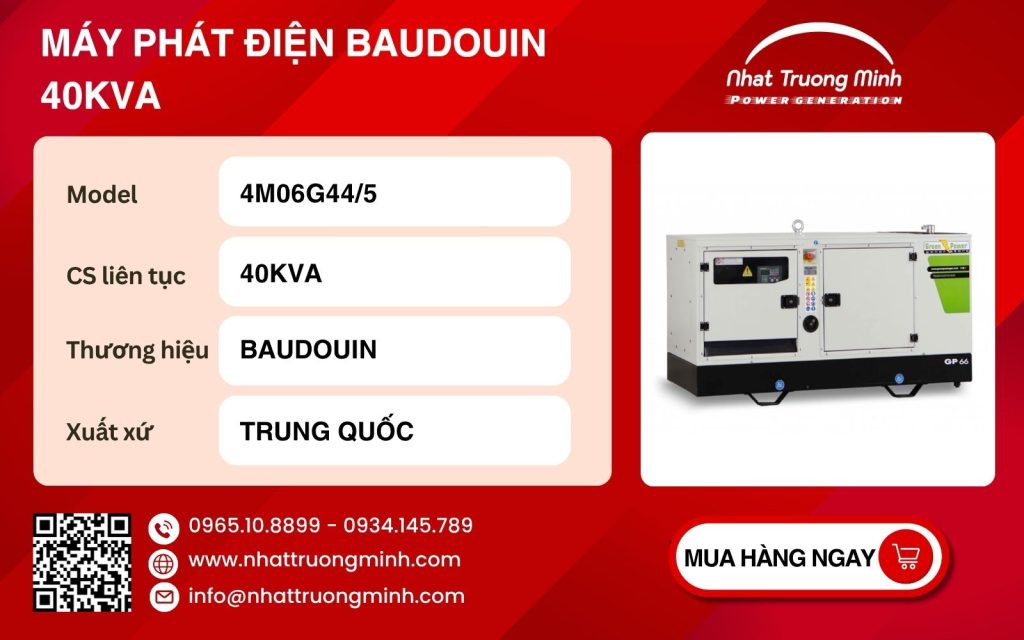 Máy phát điện Baudouin 40kVA GP44-N/B