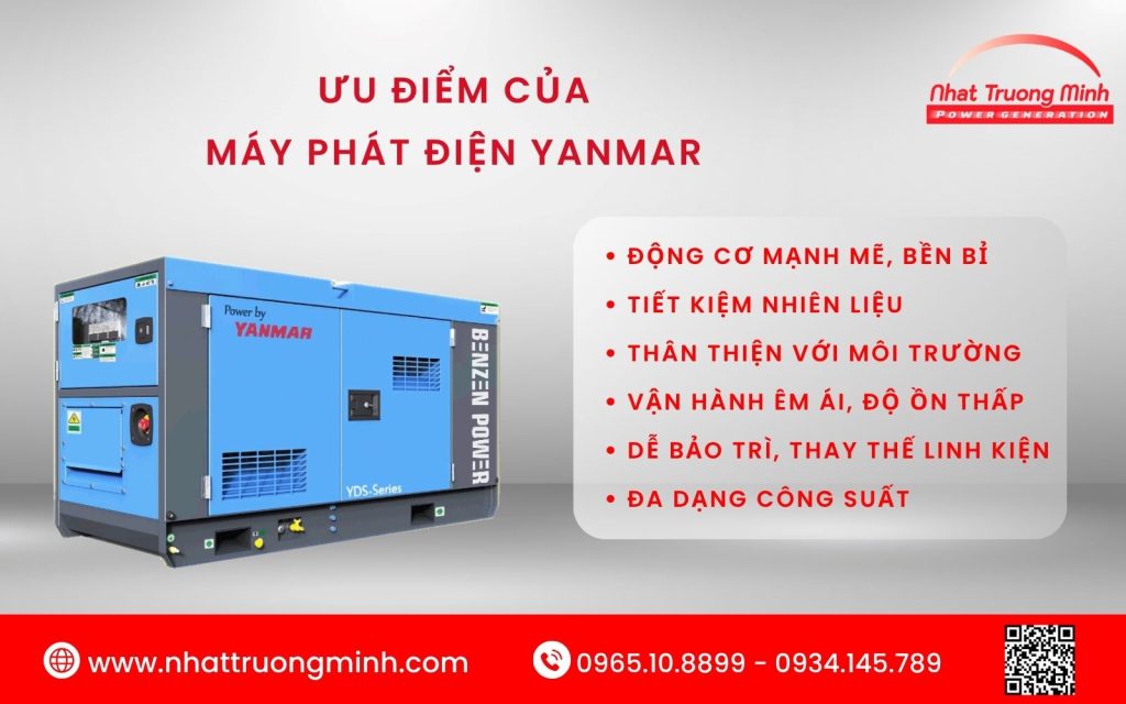 Những ưu điểm của máy phát điện Yanmar