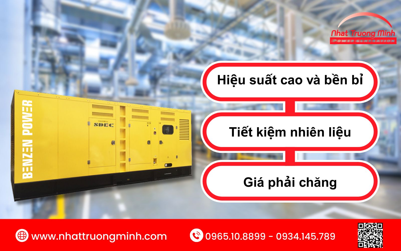 Máy phát điện SDEC nổi bật với tính năng chống ồn, dễ bảo trì, hiệu suất cao