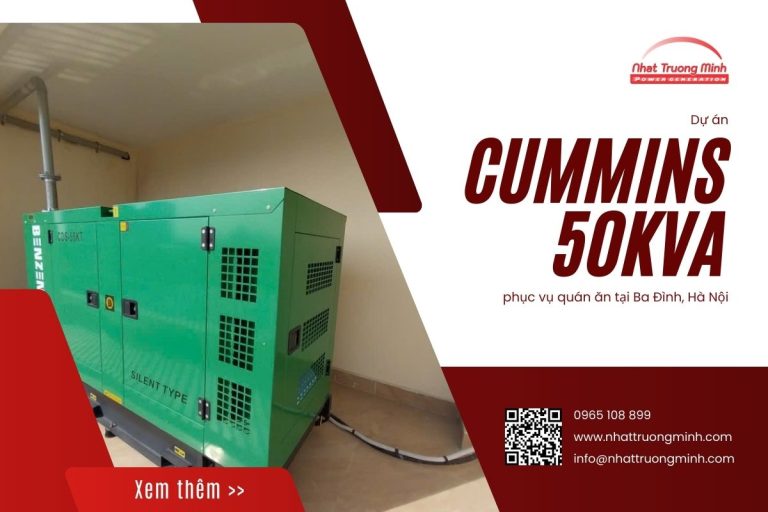 Lắp đặt máy phát điện Cummins 50kVA tại Hà Nội – Giải pháp nguồn điện ổn định