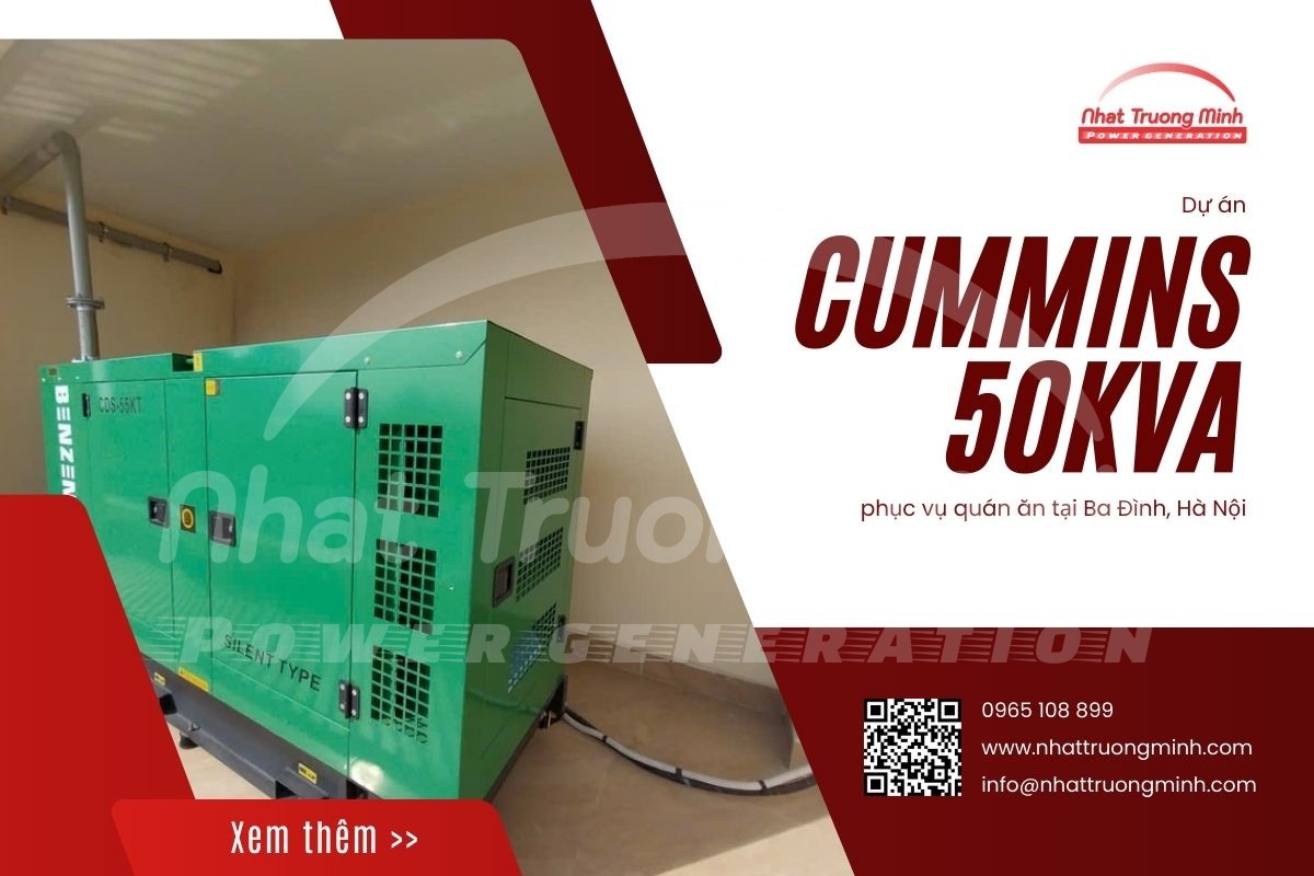 Lắp đặt máy phát điện Cummins 50kVA tại Ba Đình