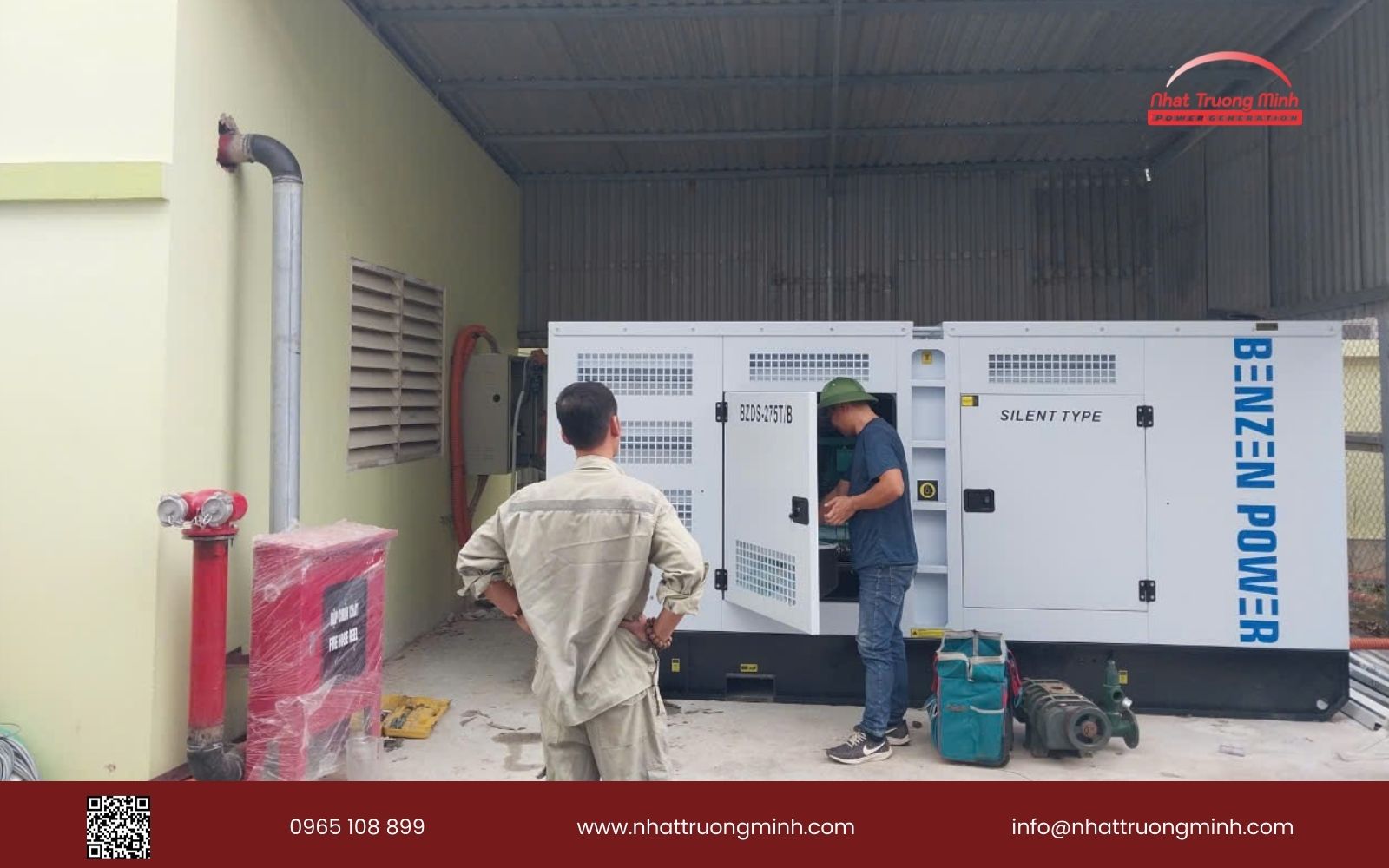 Lắp đặt máy phát điện Benzen Power 250kVA phục vụ cho khu công nghiệp tại Bắc Ninh