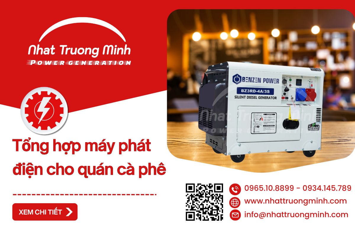 Máy phát điện cho quán cà phê