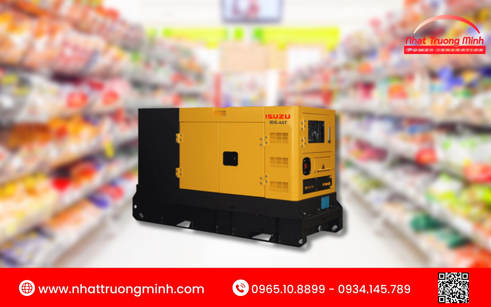 Máy phát điện cho trung tâm thương mại hãng Isuzu