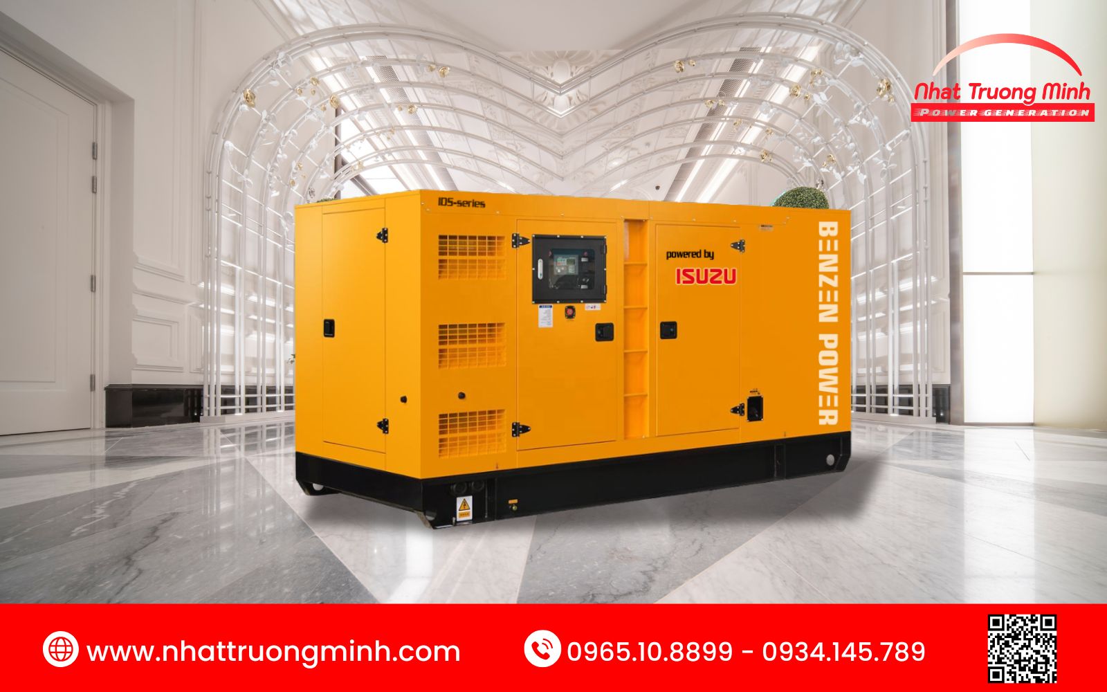 Máy phát điện cho nhà hàng khách sạn Isuzu