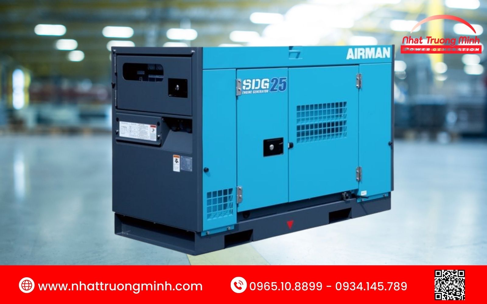 Máy phát điện Airman Nhật Bản – thương hiệu 80 năm, động cơ diesel mạnh mẽ, tiết kiệm nhiên liệu