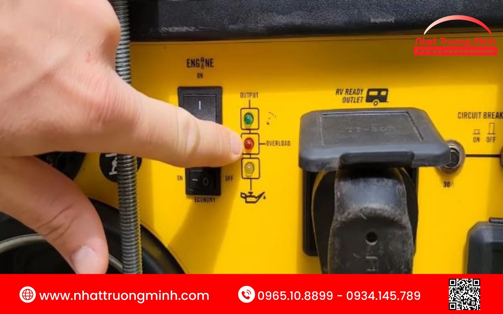 Nguyên nhân máy phát điện ra khói đen do tải máy vượt công suất quy định
