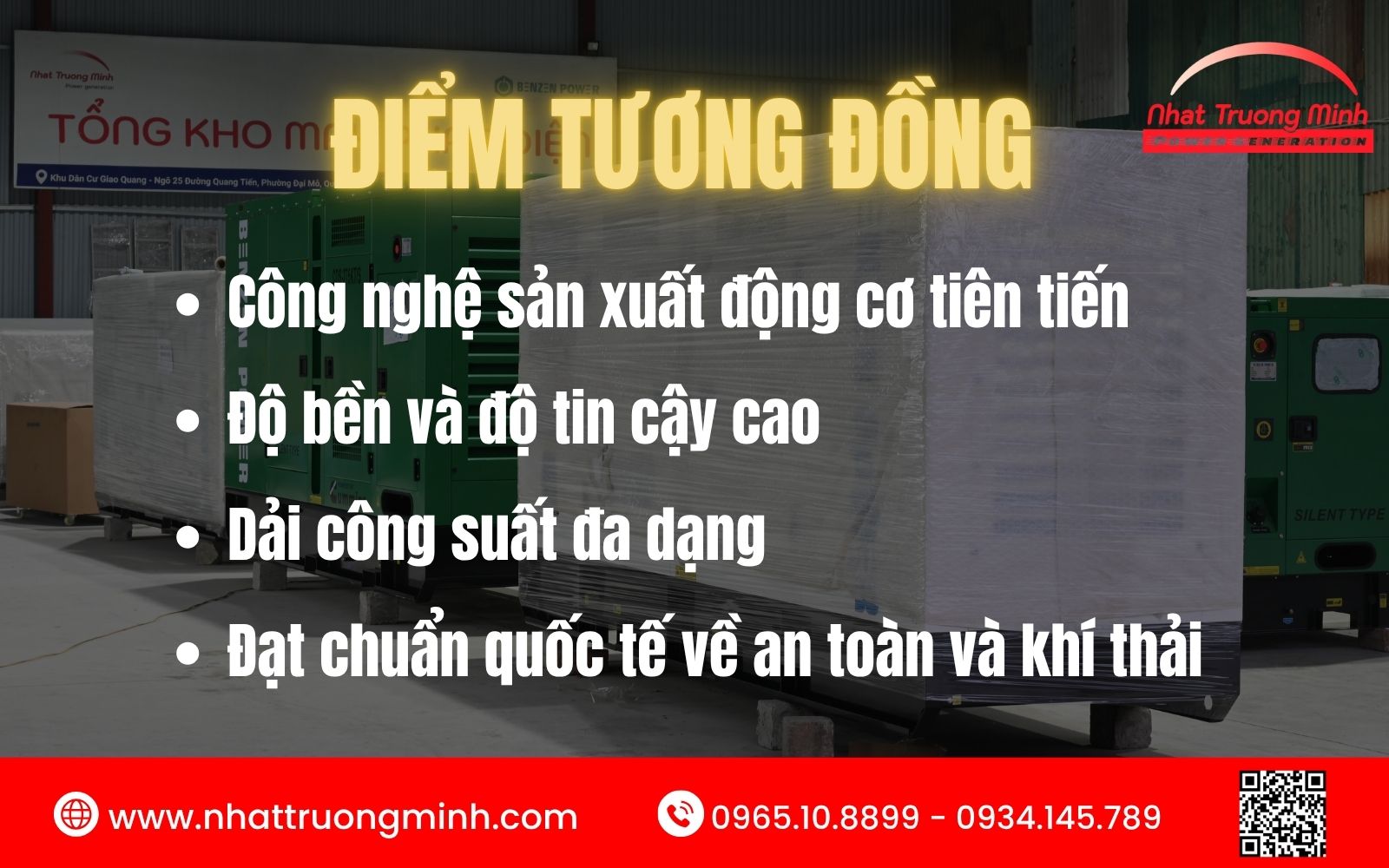 Điểm giống nhau giữa hai thương hiệu máy phát Cummins và Mitsubishi