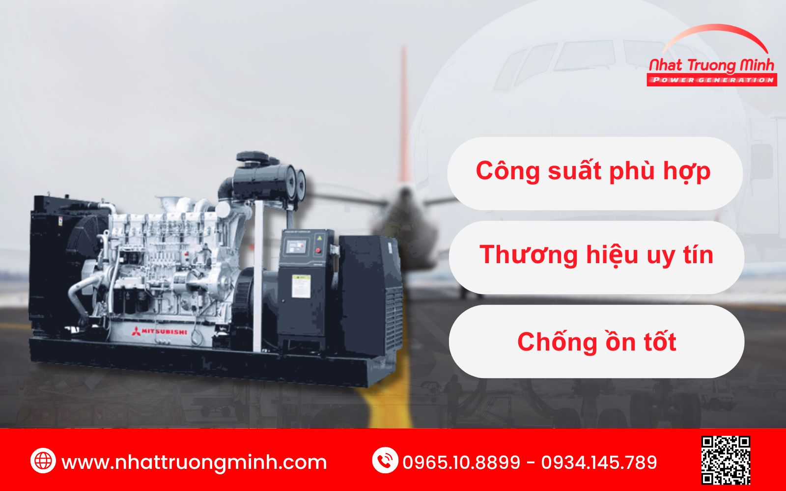 Để biết được máy phát điện nào phù hợp cho sân bay, trước tiên cần tính toán công suất các khu vực sử dụng, thiết kế gọn, it tiêu hao