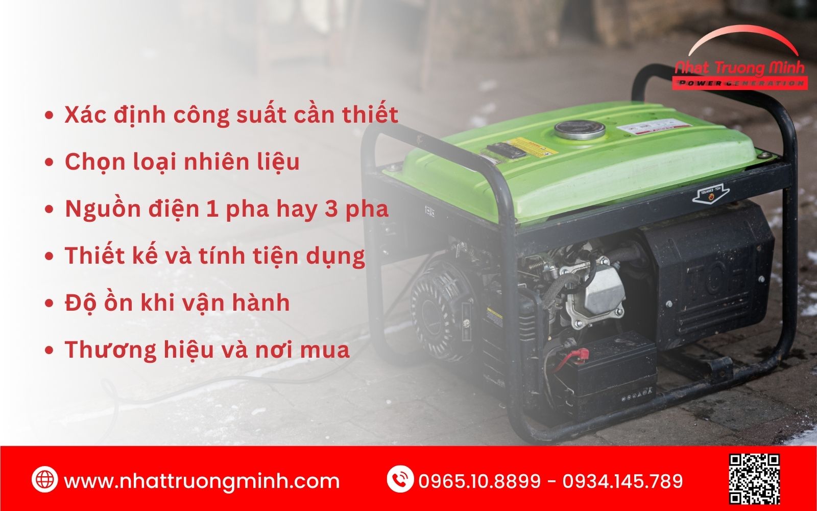 Máy phát điện gia đình loại nào tốt? Tiêu chí chọn mua