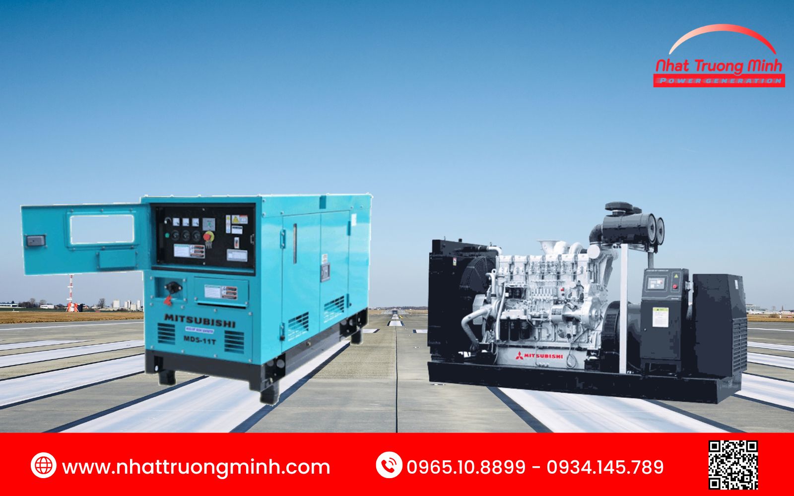 Máy phát điện công suất lớn cho sân bay thương hiệu Misubishi của Nhật Bản