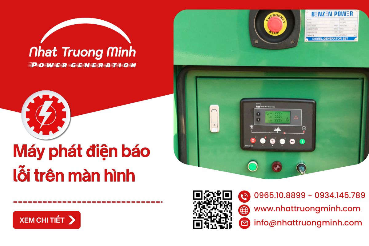 Nguyên nhân máy phát điện báo lỗi trên màn hình