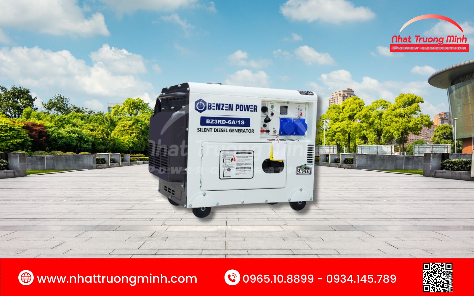 Máy phát điện gia đình dung tích 16 lít hãng Benzen Power