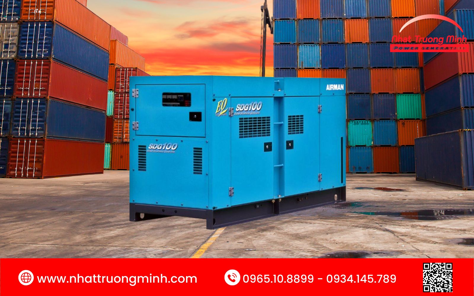 Máy phát điện container lạnh thương hiệu Airman