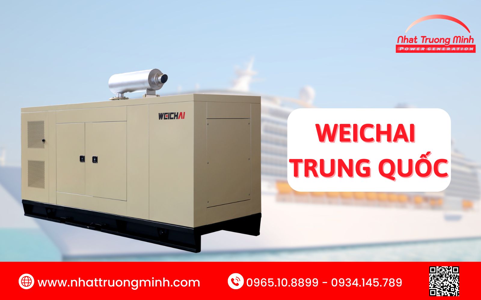 Máy phát điện cho tàu thủy Weichai