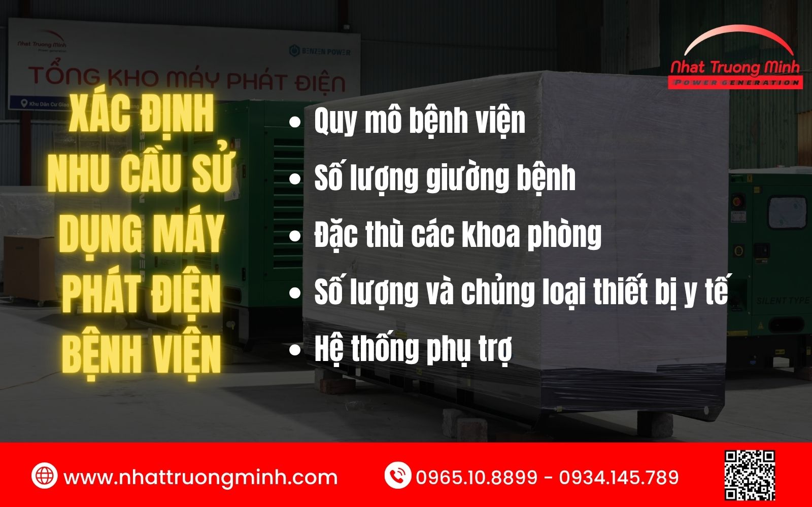 Hiện nay, bệnh viện có nhu cầu cao về máy phát điện để đảm bảo đủ nguồn điện dự phòng