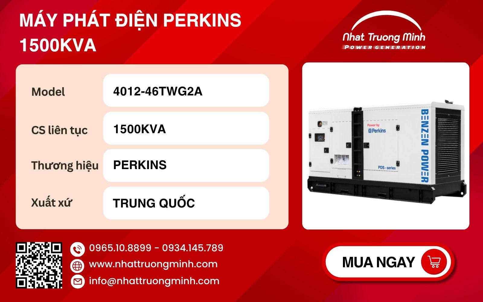 Máy phát điện Perkins 1500kVA