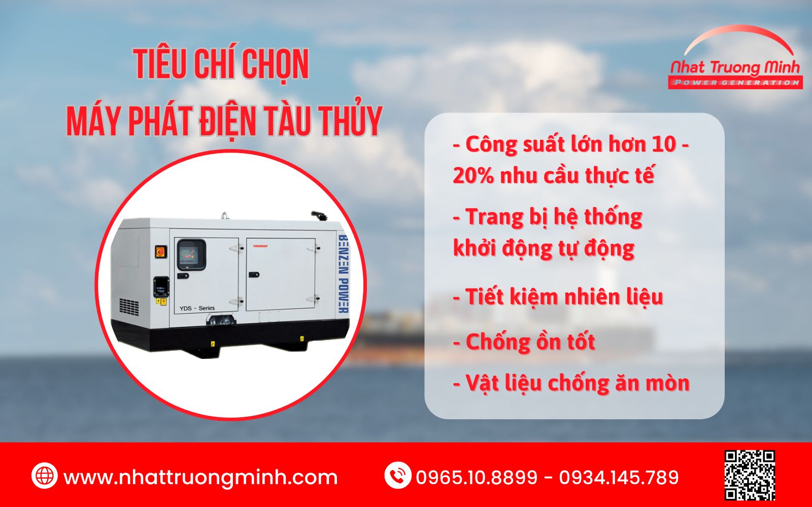 Tiêu chí chọn máy phát điện cho tàu thủy