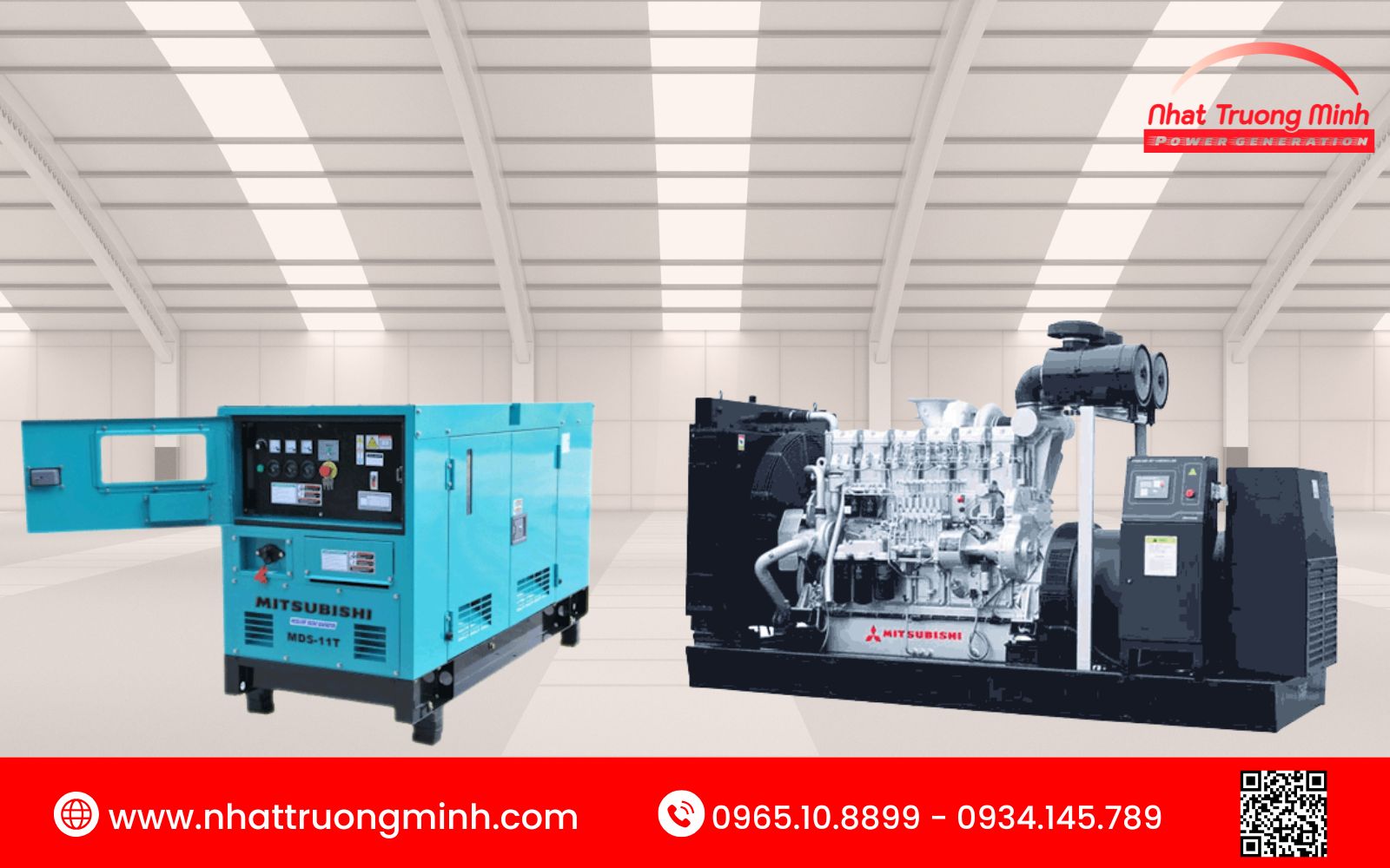 Máy phát điện chạy dầu Việt Nam hãng Mitsubishi